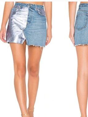 NWT GRLFRND DENIM SKIRT MILLA 24